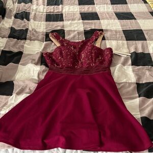 Speechless Burgundy Mini Dress